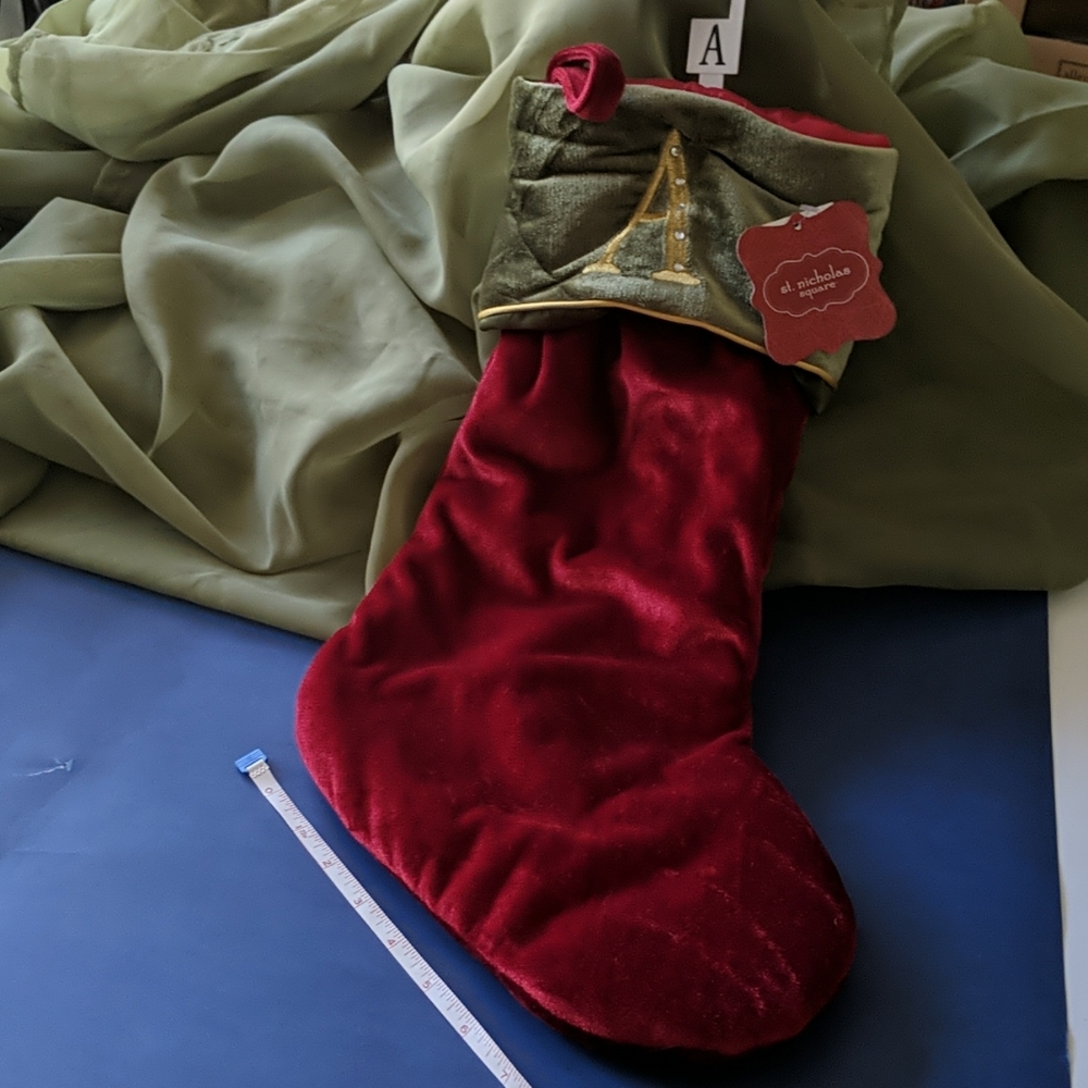 Christmas Stocking with letter A